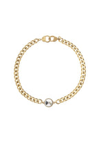 Load image into Gallery viewer, Crystal Curb Chain &amp; Handcuff Clasp Necklace - eklexic