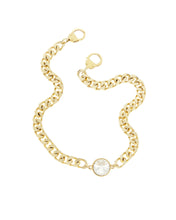 Load image into Gallery viewer, Crystal Curb Chain &amp; Handcuff Clasp Necklace - eklexic